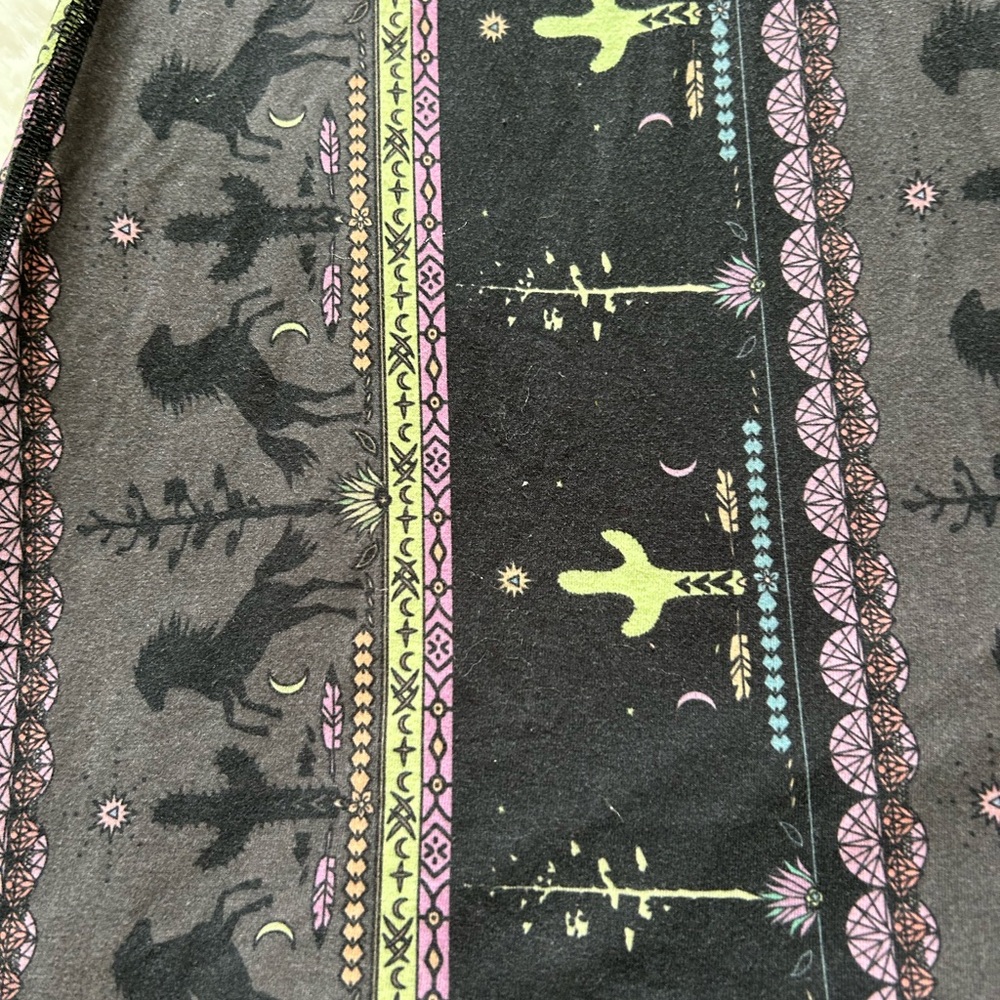 Teeki Wild and Free Western  Graphic Print Flare Bell Bottom Yoga Pants - Picture 7 of 8